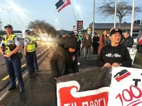 Auckland, New Zealand, Te Pāti Māori protest,