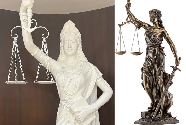 Supreme Court of India, new justice statute without blindfold, ‘Law is not blind’, lady of Justice staute,