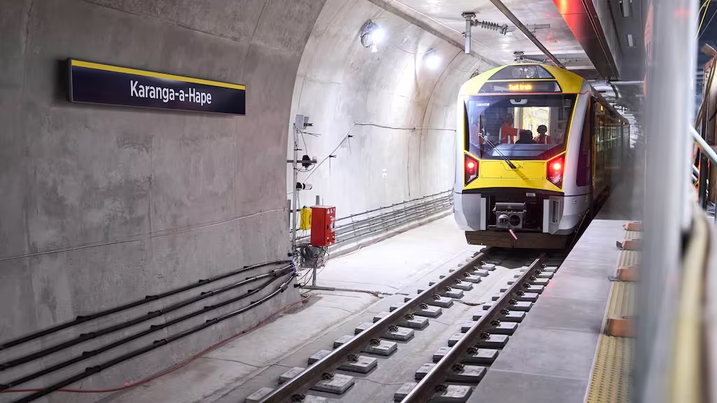 Auckland City rail Link Project, Under ground Train Service, First Trials,