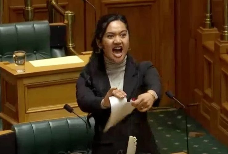Haka Dance, New Zealand Parliament, mp hana rawhiti maipi clarke,